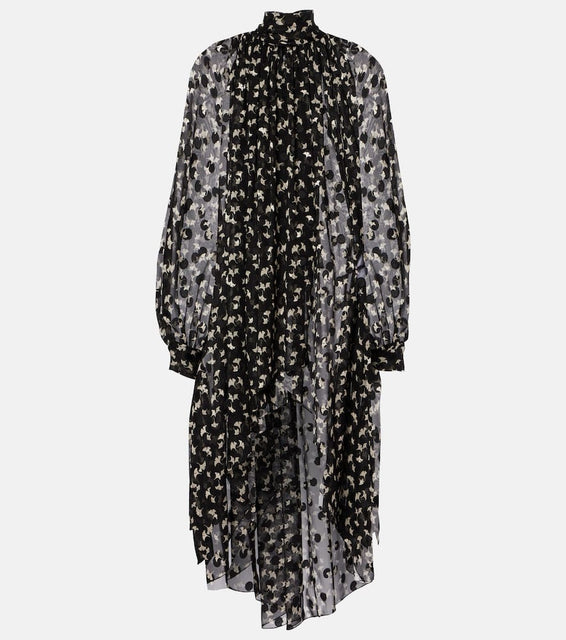 Chloe Floral silk chiffon midi dress