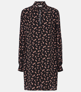 Chloe Floral silk chiffon minidress
