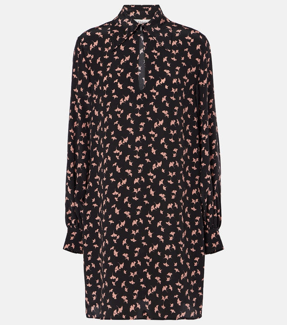 Chloe Floral silk chiffon minidress