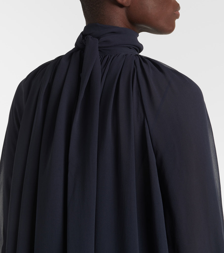 Chloe Gathered silk georgette maxi dress