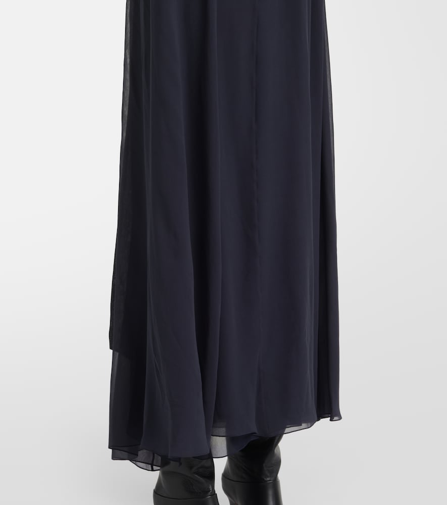 Chloe Gathered silk georgette maxi dress