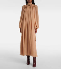 Chloe Gathered silk georgette maxi dress