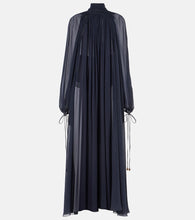Chloe Gathered silk georgette maxi dress. Chloe 褶皱真丝乔其纱长裙