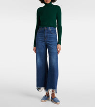 Chloe Isla embroidered denim espadrilles
