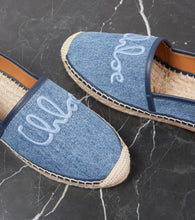 Chloe Isla embroidered denim espadrilles