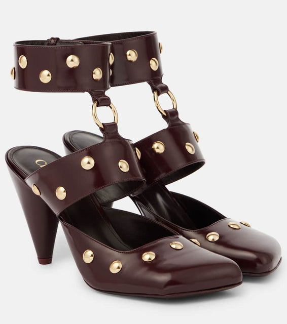 Chloe Jade studded leather pumps