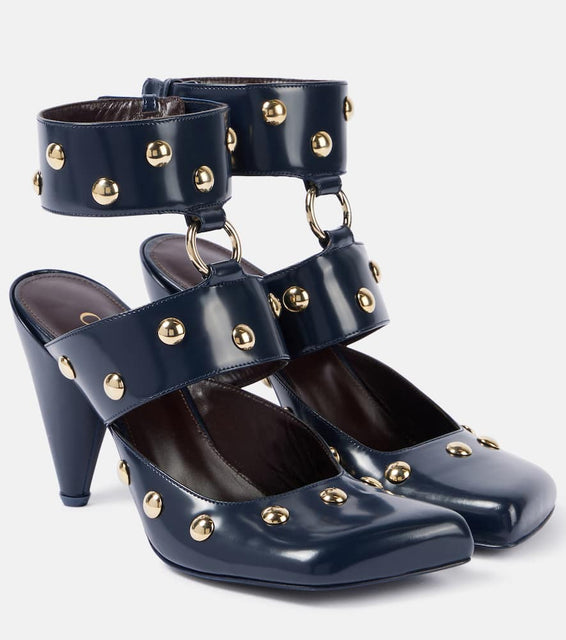 Chloe Jade studded leather pumps
