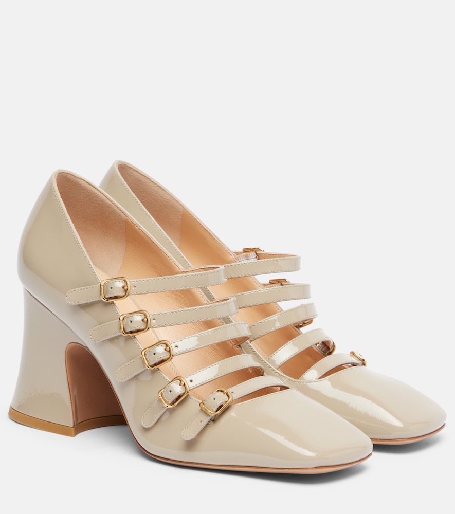 Chloe Janis 80 patent leather Mary Jane pumps