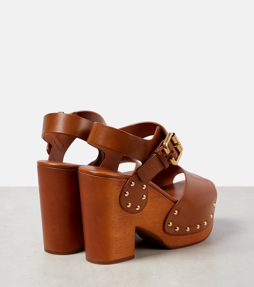 Chloe Jeannette 60 leather platform sandals