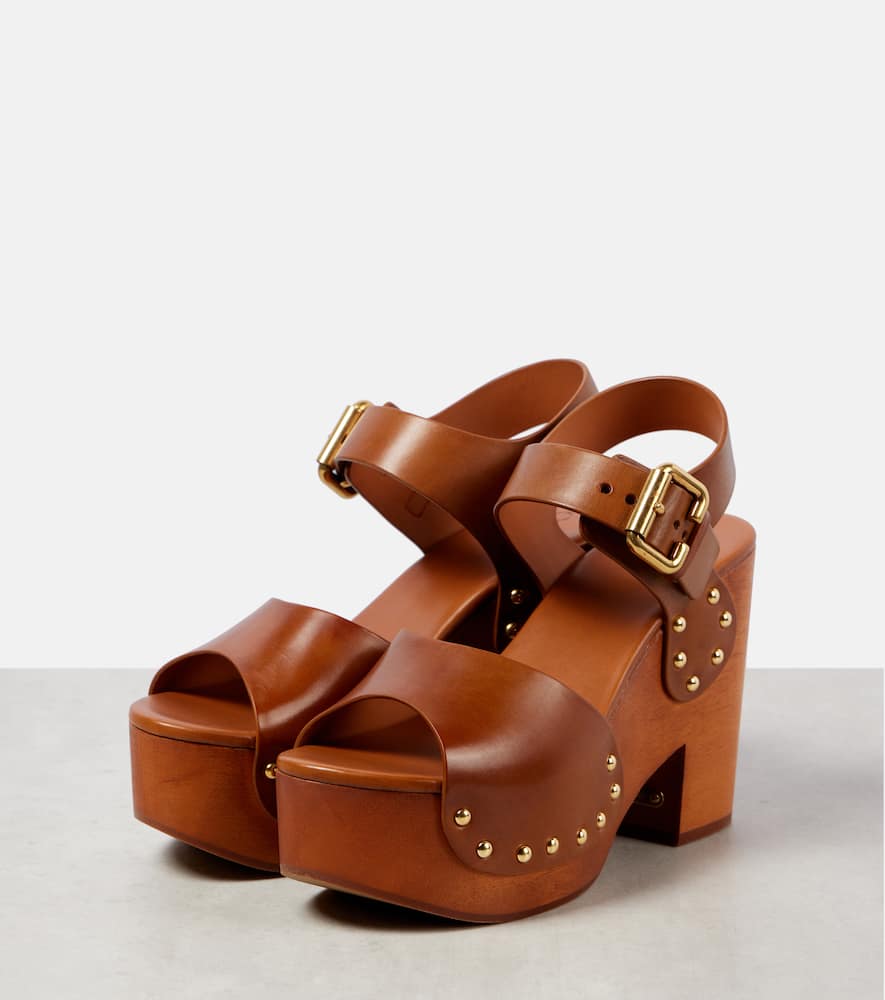 Chloe Jeannette 60 leather platform sandals