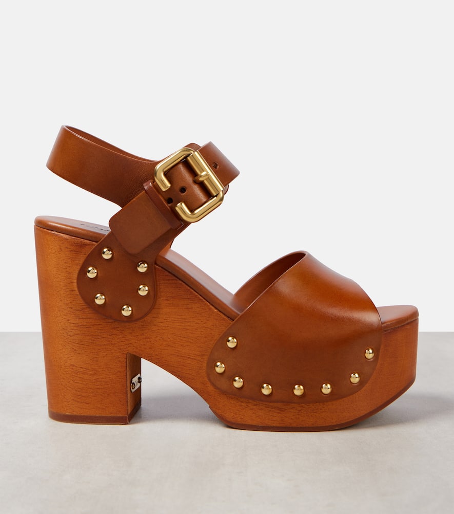 Chloe Jeannette 60 leather platform sandals