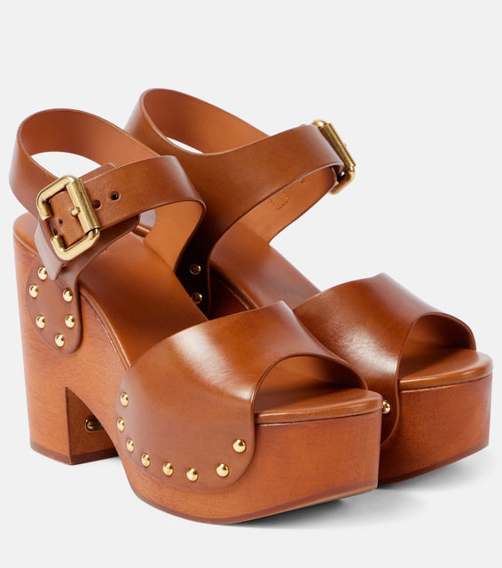 Chloe Jeannette 60 leather platform sandals