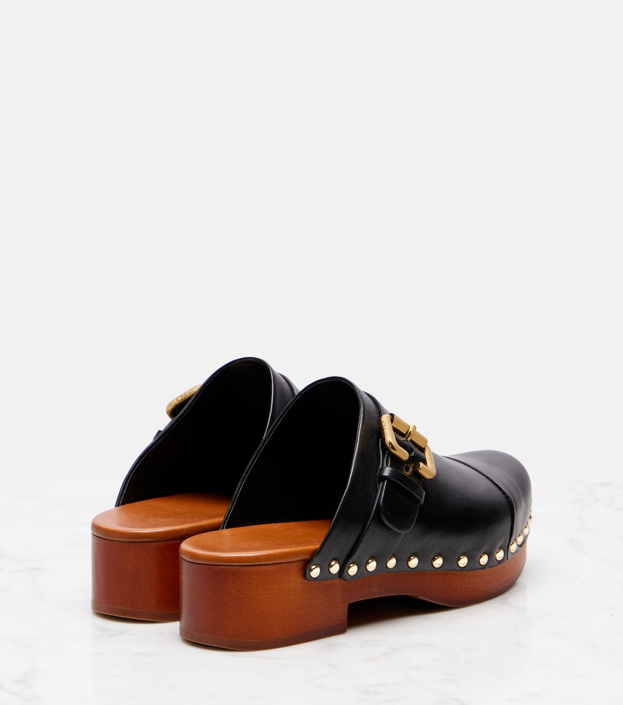 Chloe Jeannette embellished leather clogs