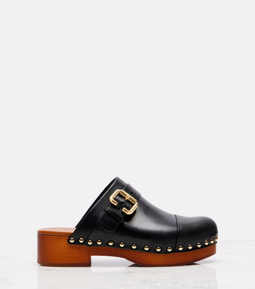 Chloe Jeannette embellished leather clogs