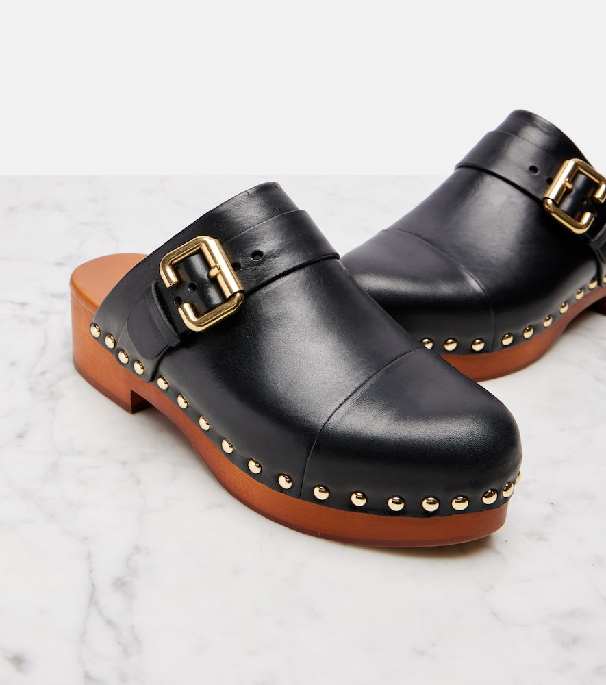 Chloe Jeannette embellished leather clogs