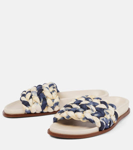 Chloe Kacey tie-dye woven slides