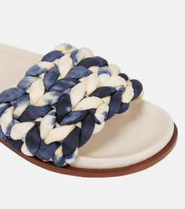 Chloe Kacey tie-dye woven slides