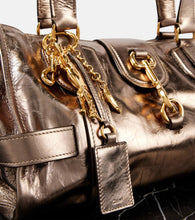 Chloe Kerala 25 Large metallic leather tote bag