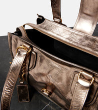 Chloe Kerala 25 Large metallic leather tote bag