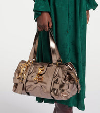 Chloe Kerala 25 Large metallic leather tote bag