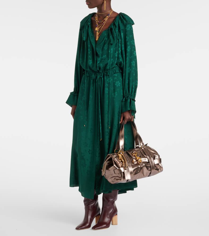 Chloe Kerala 25 Large metallic leather tote bag