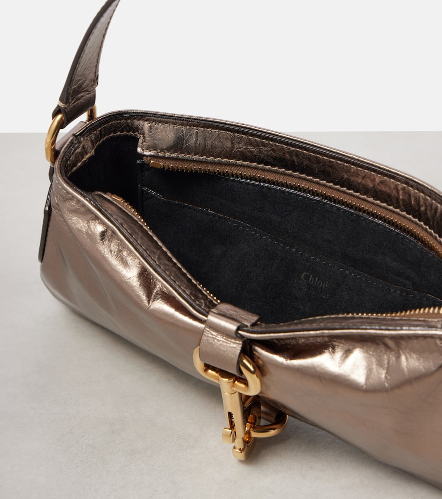 Chloe Kerala 25 Small metallic leather shoulder bag