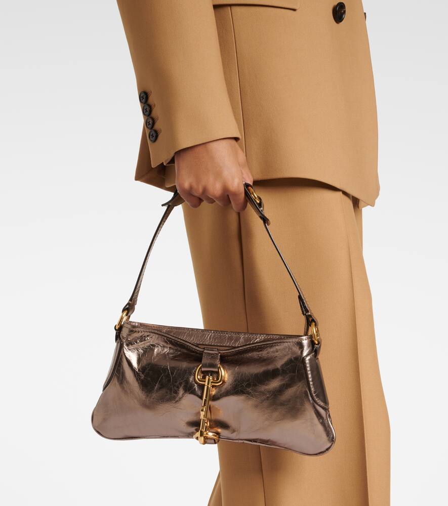 Chloe Kerala 25 Small metallic leather shoulder bag