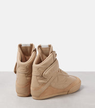 Chloe Kick suede-trimmed leather high-top sneakers
