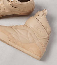 Chloe Kick suede-trimmed leather high-top sneakers
