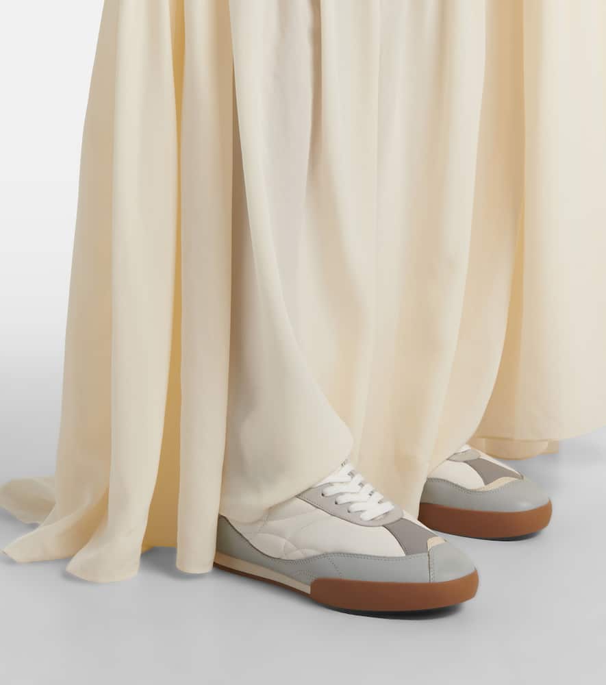 Chloe Kick suede-trimmed sneakers