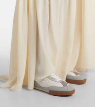 Chloe Kick suede-trimmed sneakers