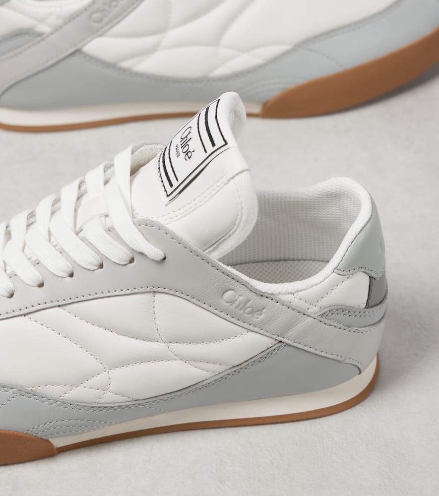 Chloe Kick suede-trimmed sneakers
