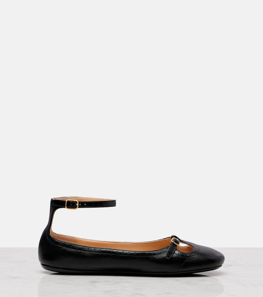Chloe Leonore leather ballet flats