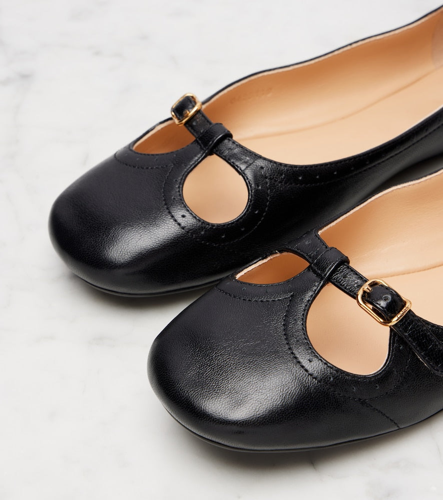 Chloe Leonore leather ballet flats