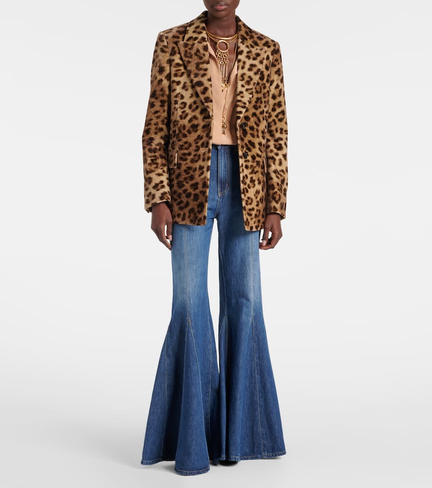 Chloe Leopard-print cotton blazer