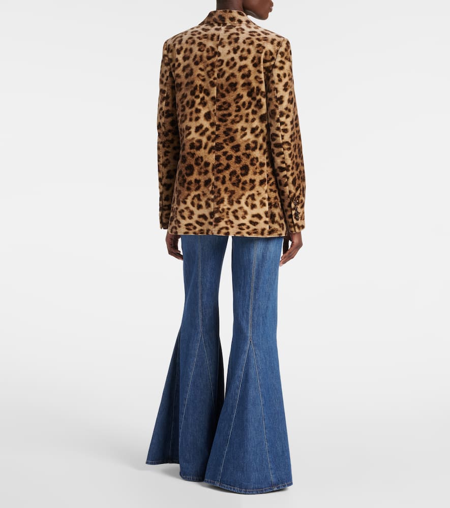Chloe Leopard-print cotton blazer
