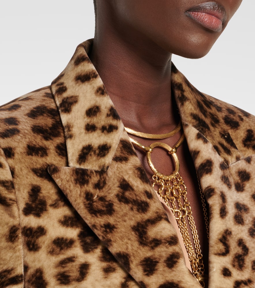 Chloe Leopard-print cotton blazer