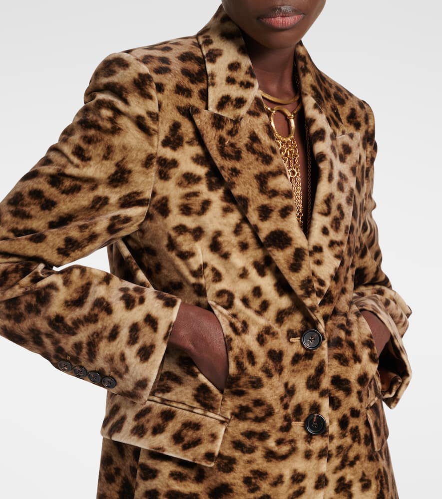 Chloe Leopard-print cotton blazer