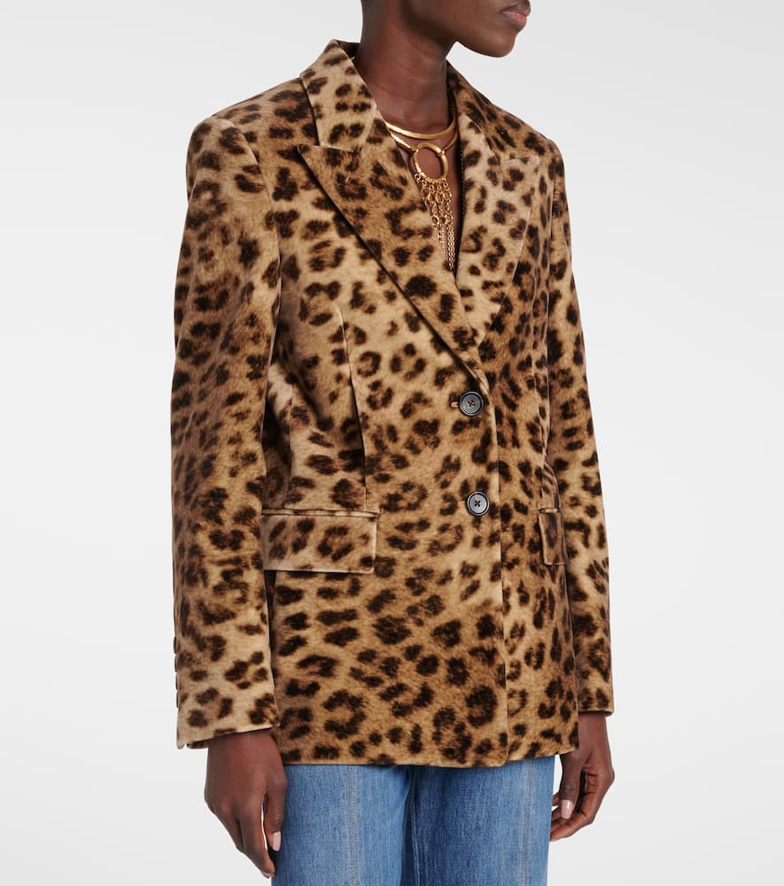 Chloe Leopard-print cotton blazer