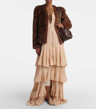 Chloe Leopard-print cropped faux fur jacket