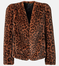 Chloe Leopard-print cropped faux fur jacket