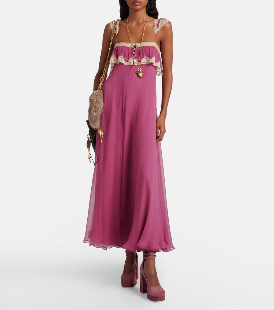 Chloe Loti 100 suede platform pumps