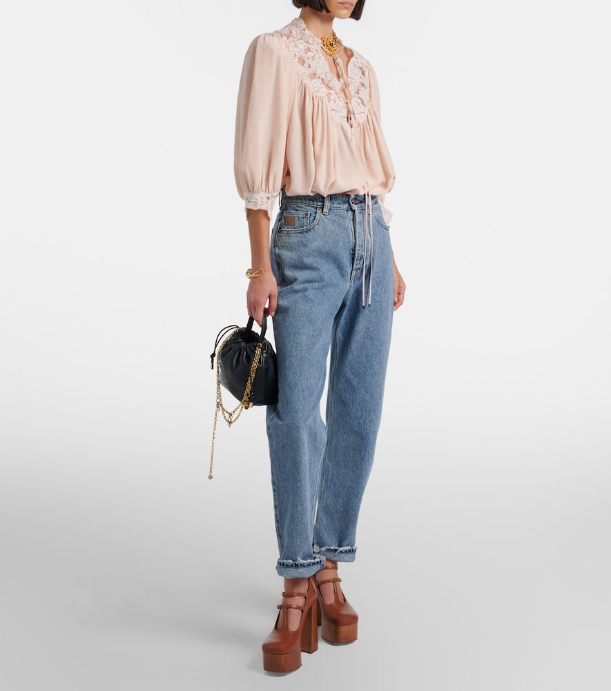 Chloe Loti leather platform Mary Jane pumps