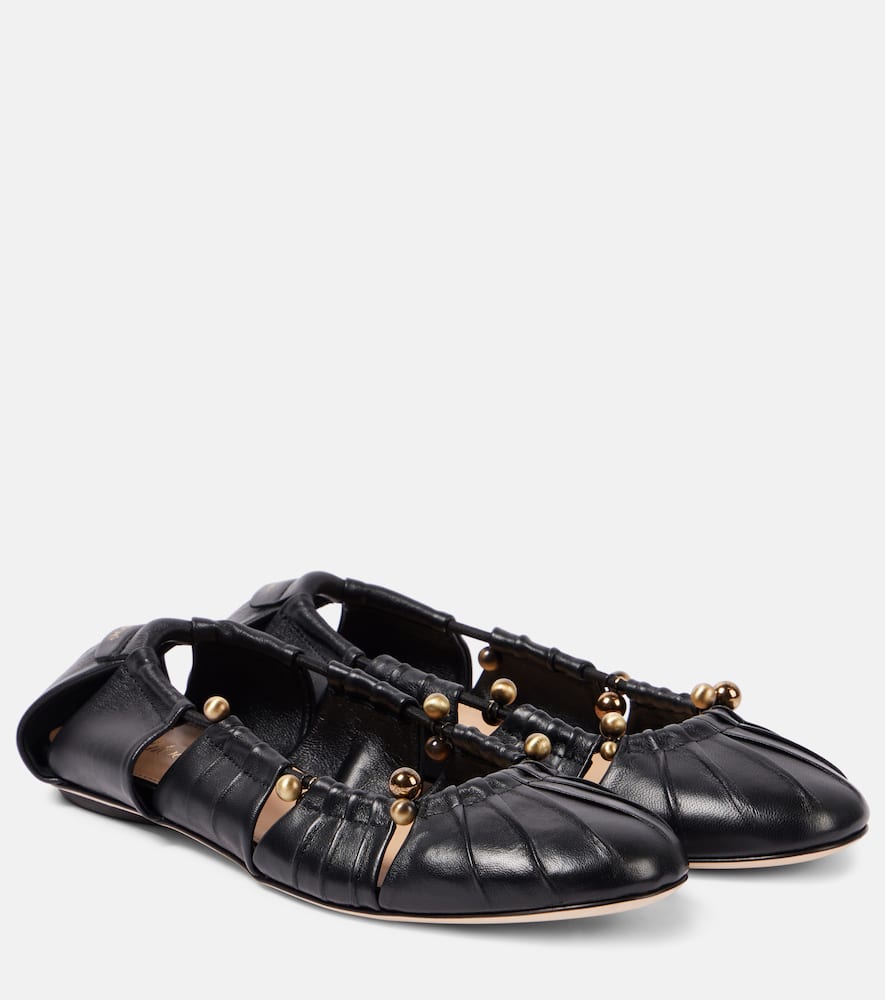 Chloe Luna embellished cutout leather ballet flats