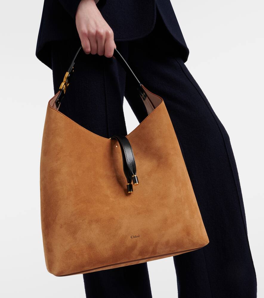 Chloe Marcie Small suede shoulder bag