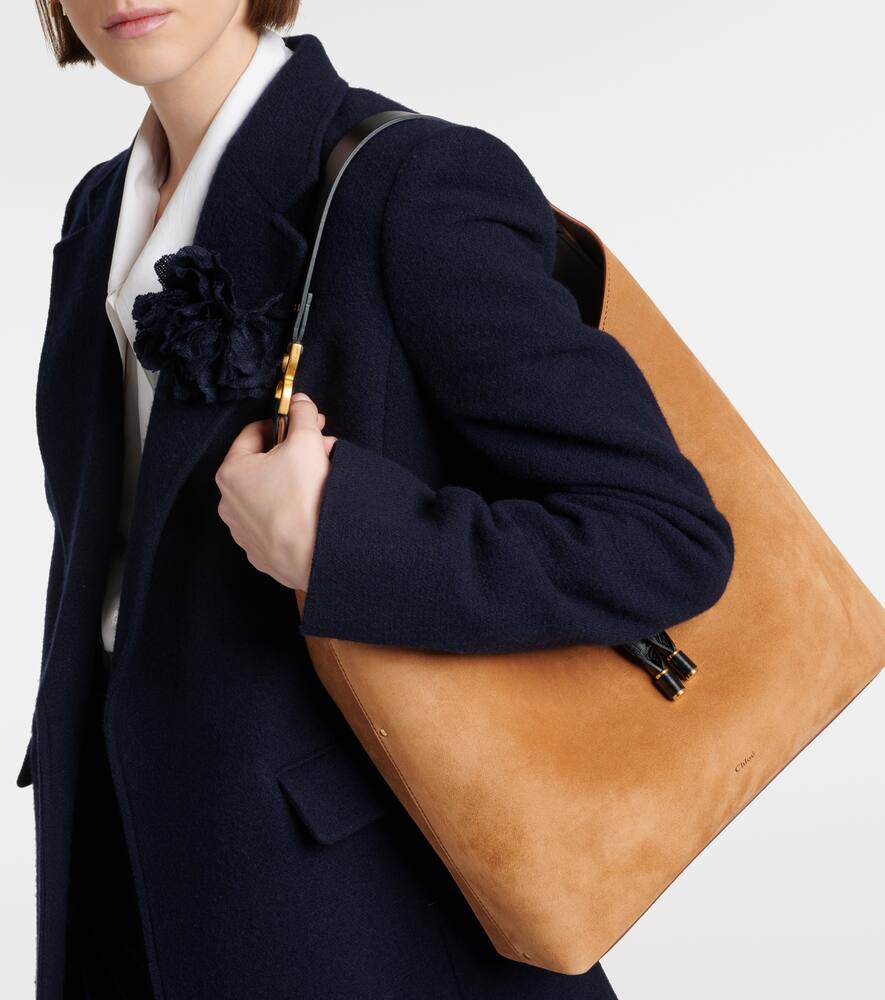 Chloe Marcie Small suede shoulder bag