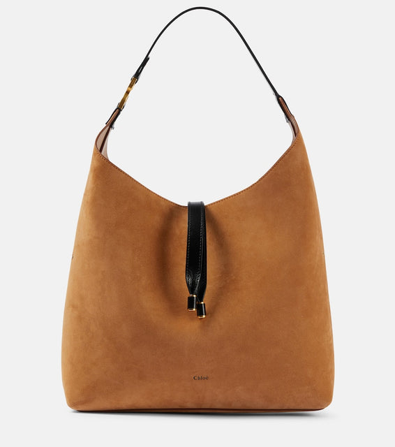 Chloe Marcie Small suede shoulder bag. Shop Chloe Shoulder Bags for women now.