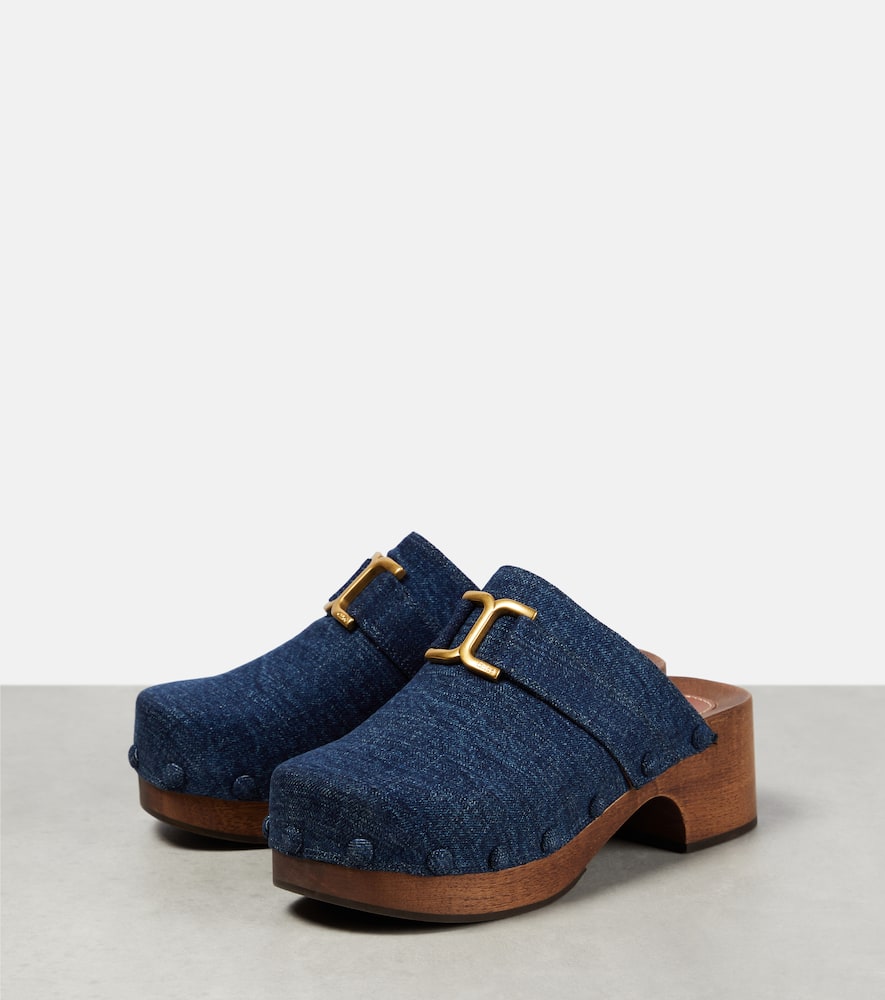 Chloe Marcie denim clogs