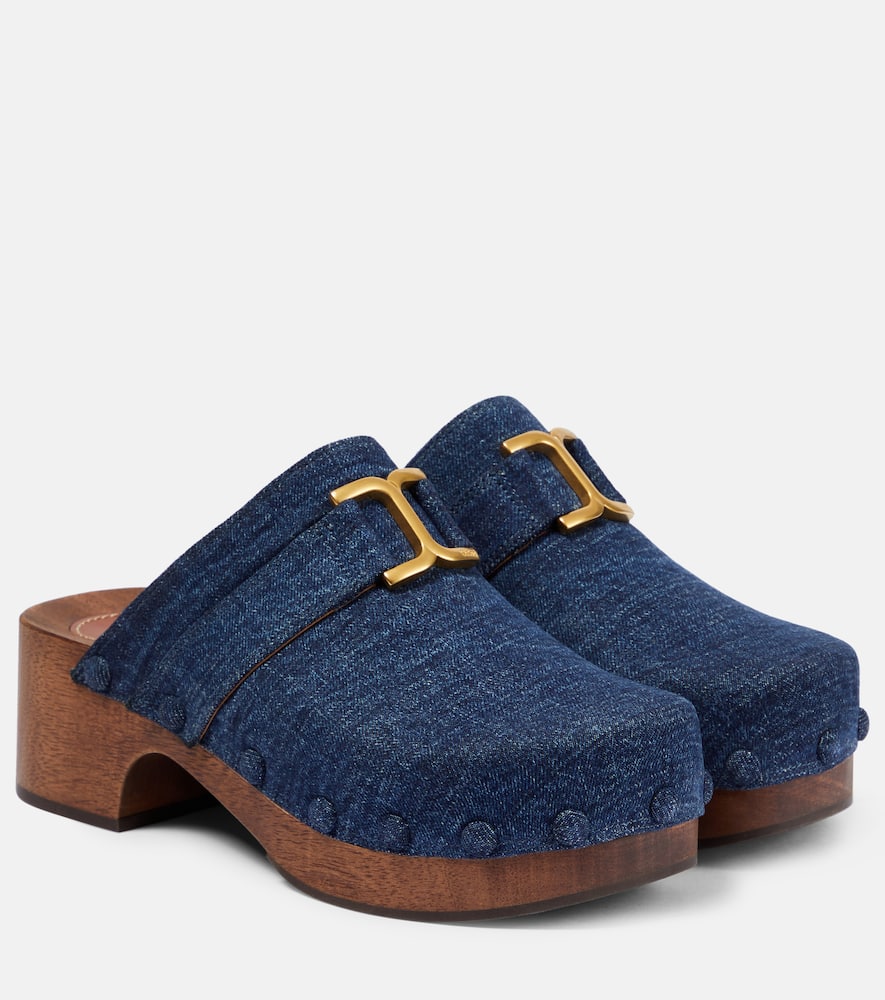 Chloe Marcie denim clogs