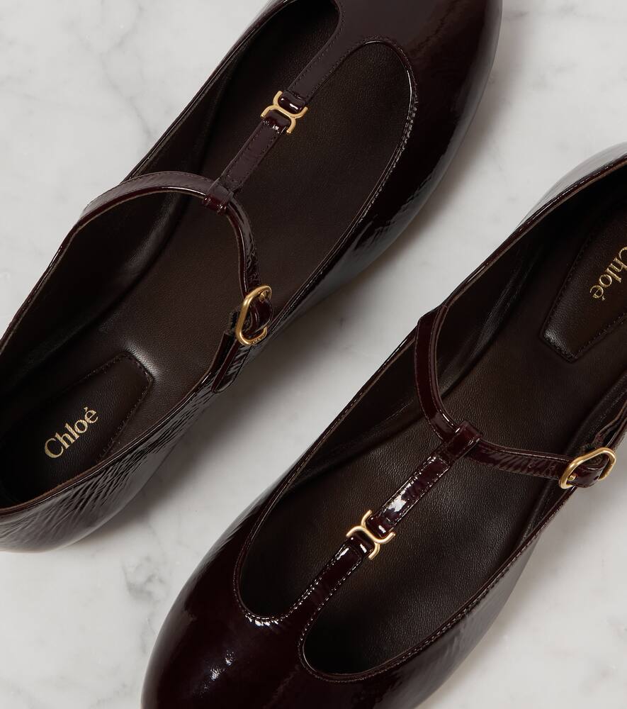 Chloe Marcie patent leather ballet flats
